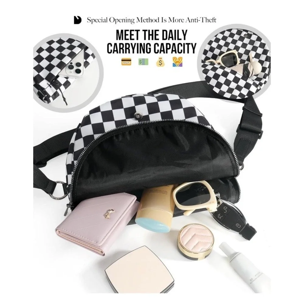 Crescent Bag for Women,Medium Nylon Crescent Bag Single Shoulder Bag